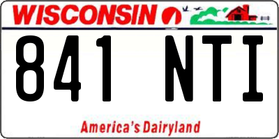 WI license plate 841NTI