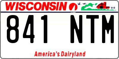 WI license plate 841NTM