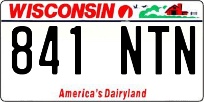WI license plate 841NTN