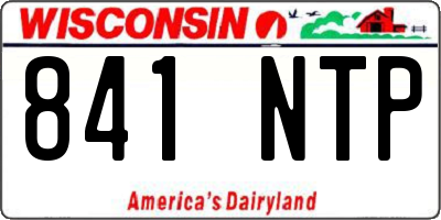 WI license plate 841NTP