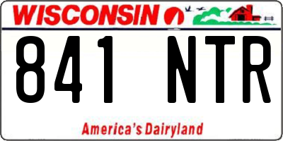 WI license plate 841NTR