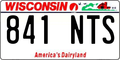 WI license plate 841NTS