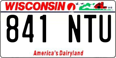 WI license plate 841NTU