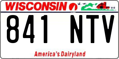 WI license plate 841NTV