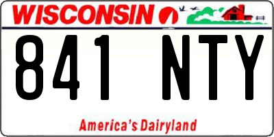 WI license plate 841NTY