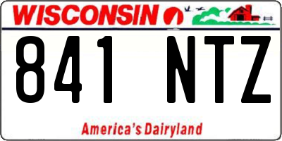 WI license plate 841NTZ