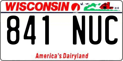 WI license plate 841NUC