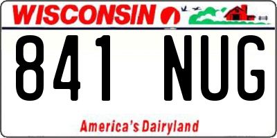 WI license plate 841NUG