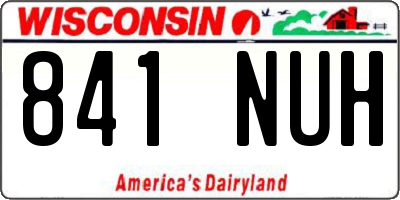 WI license plate 841NUH