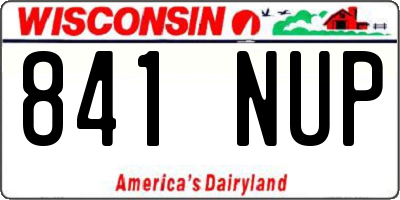 WI license plate 841NUP