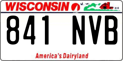 WI license plate 841NVB