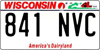 WI license plate 841NVC