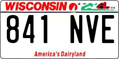 WI license plate 841NVE