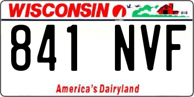 WI license plate 841NVF