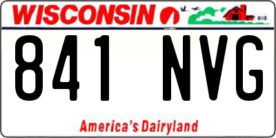 WI license plate 841NVG