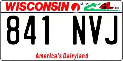 WI license plate 841NVJ