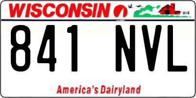 WI license plate 841NVL