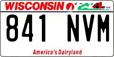 WI license plate 841NVM