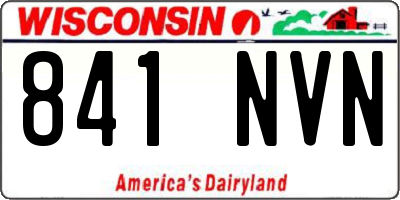 WI license plate 841NVN