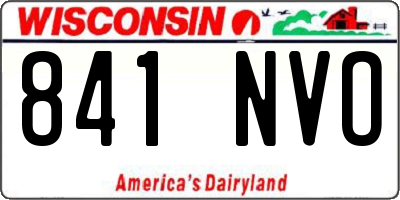 WI license plate 841NVO