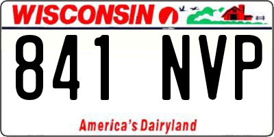 WI license plate 841NVP