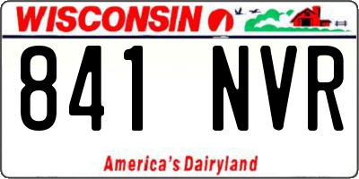 WI license plate 841NVR