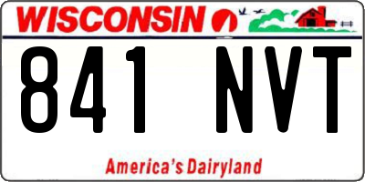 WI license plate 841NVT