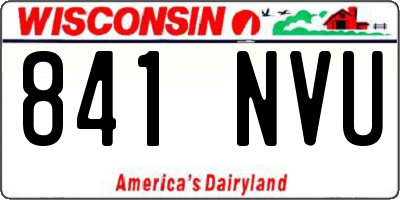 WI license plate 841NVU