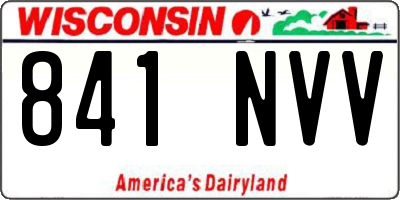 WI license plate 841NVV