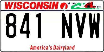WI license plate 841NVW
