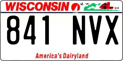 WI license plate 841NVX