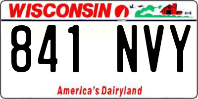 WI license plate 841NVY