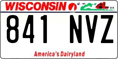 WI license plate 841NVZ