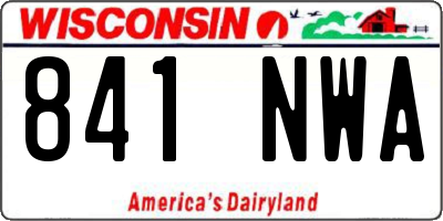 WI license plate 841NWA