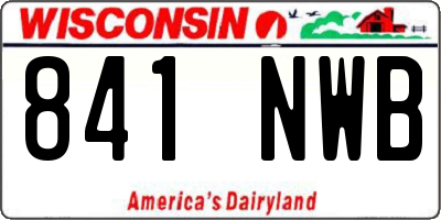 WI license plate 841NWB