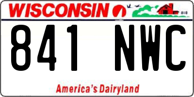 WI license plate 841NWC