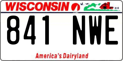 WI license plate 841NWE
