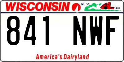 WI license plate 841NWF