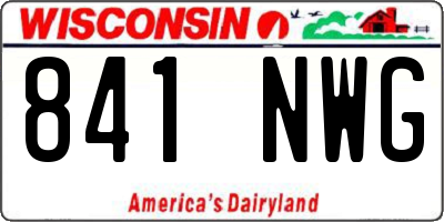 WI license plate 841NWG