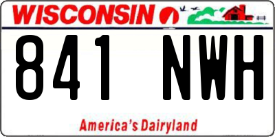 WI license plate 841NWH