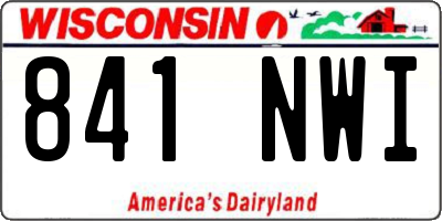WI license plate 841NWI