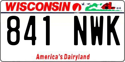 WI license plate 841NWK