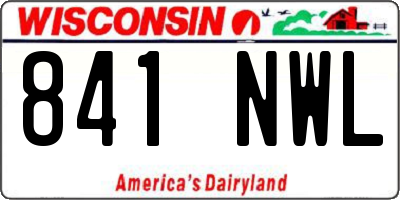 WI license plate 841NWL