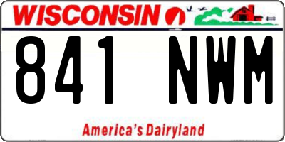 WI license plate 841NWM
