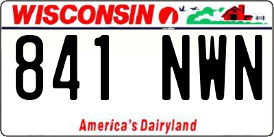 WI license plate 841NWN
