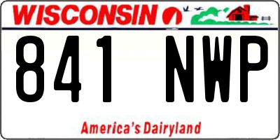 WI license plate 841NWP
