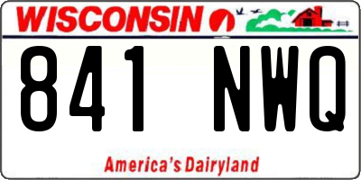 WI license plate 841NWQ