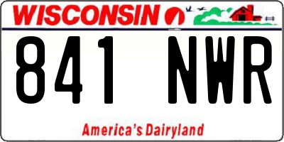 WI license plate 841NWR