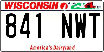 WI license plate 841NWT