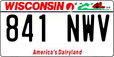 WI license plate 841NWV